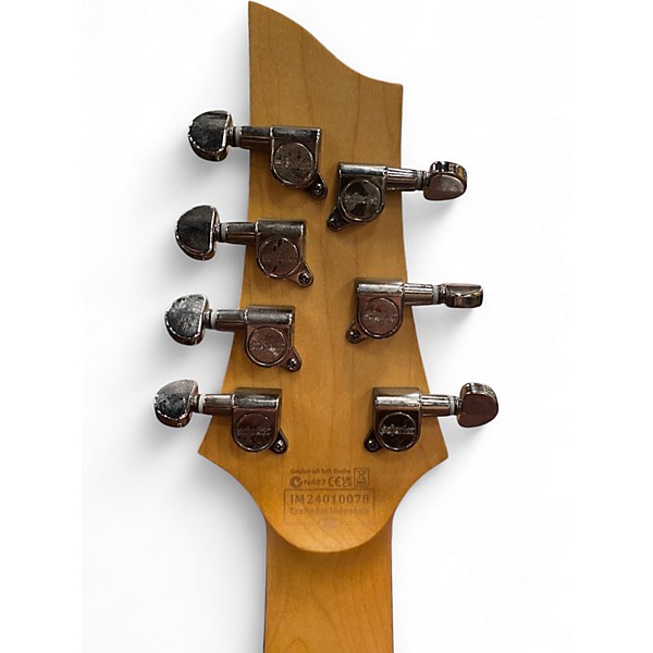 Used Schecter Guitar Research Demon 7 String Vintage White Solid Body Electric Guitar