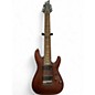 Used Schecter Guitar Research Omen 8 Walnut Stain Solid Body Electric Guitar thumbnail