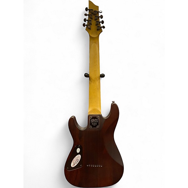 Used Schecter Guitar Research Omen 8 Walnut Stain Solid Body Electric Guitar