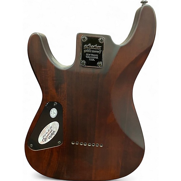 Used Schecter Guitar Research Omen 8 Walnut Stain Solid Body Electric Guitar