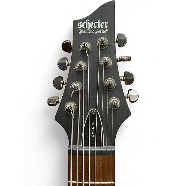 Used Schecter Guitar Research Omen 8 Walnut Stain Solid Body Electric Guitar