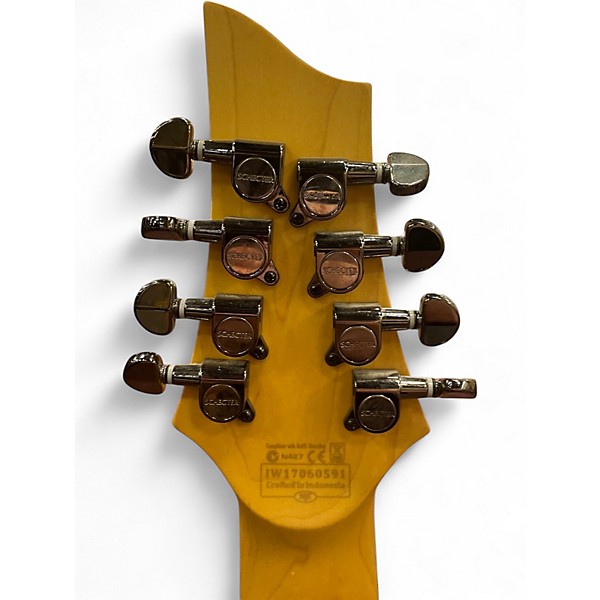 Used Schecter Guitar Research Omen 8 Walnut Stain Solid Body Electric Guitar