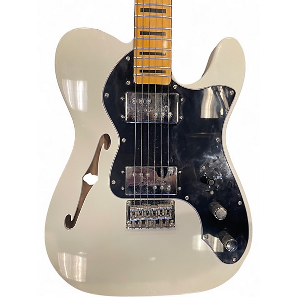 Used Squier Classic Vibe 70s Thinline Telecaster White Hollow Body Electric Guitar