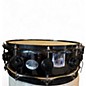 Used DW 5X14 Smooth Brass Snare Black Drum thumbnail