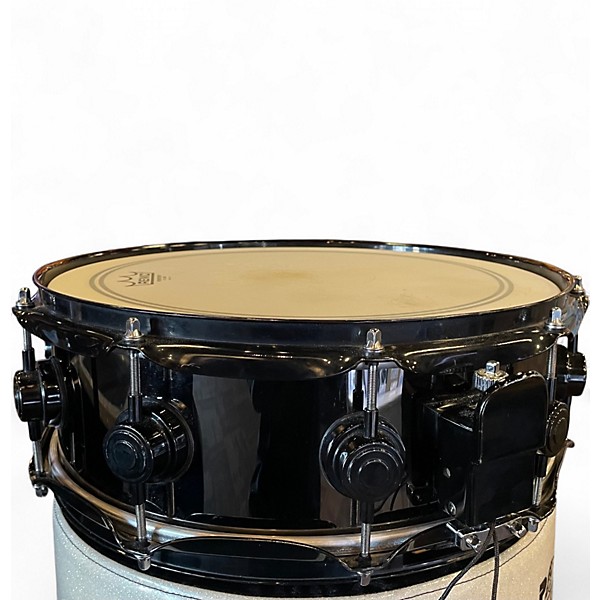 Used DW 5X14 Smooth Brass Snare Black Drum