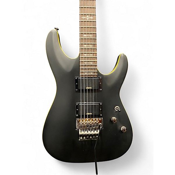 Used Schecter Guitar Research Demon-6 FR Black Solid Body Electric Guitar