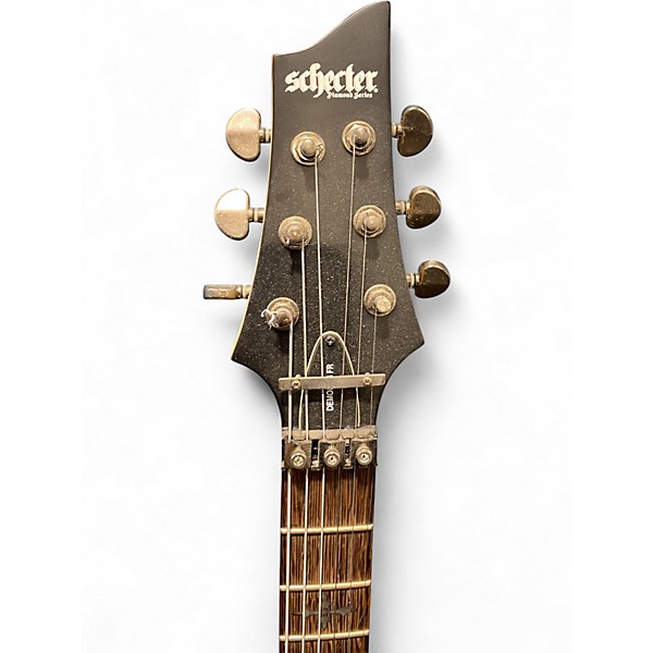 Used Schecter Guitar Research Demon-6 FR Black Solid Body Electric Guitar
