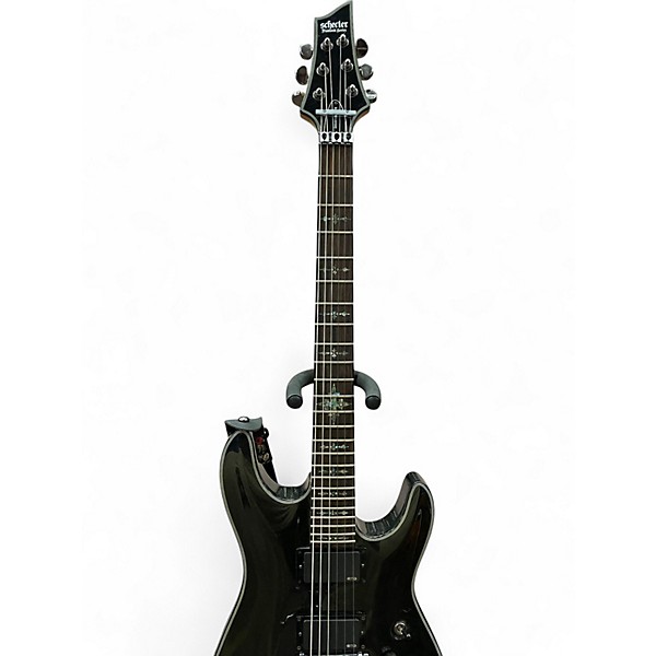 Used 2023 Schecter Guitar Research Damien Elite 6 Floyd Rose Silver Sparkle Solid Body Electric Guitar