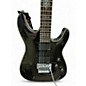 Used 2023 Schecter Guitar Research Damien Elite 6 Floyd Rose Silver Sparkle Solid Body Electric Guitar