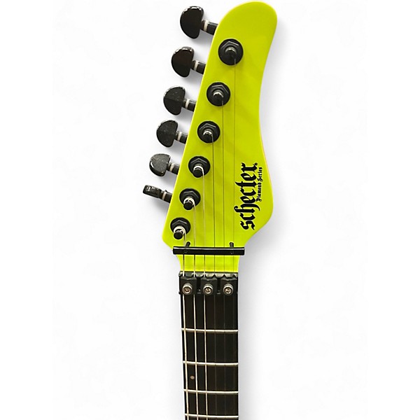 Used Schecter Guitar Research SUN VALLEY SUPER SHREDDER LIME GREEN Solid Body Electric Guitar