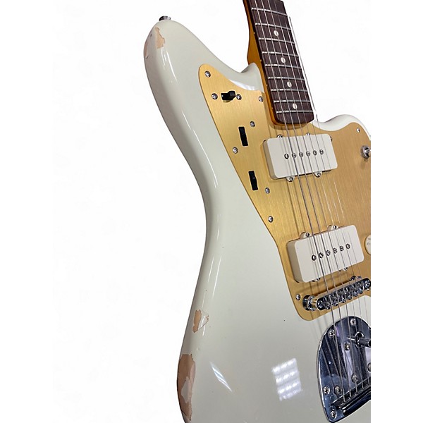 Used Squier J Mascis Jazzmaster Vintage White Solid Body Electric Guitar