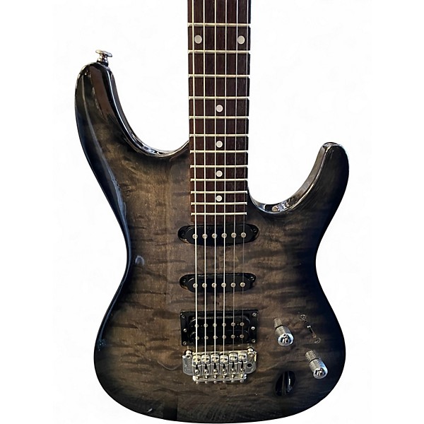 Used Ibanez SA160QM Trans Gray Solid Body Electric Guitar