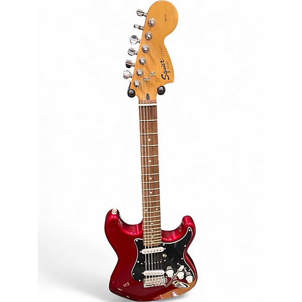 Used Squier Affinity Stratocaster Candy Apple Red Solid Body Electric Guitar