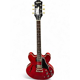Used Epiphone ES355 Crimson Red Trans Hollow Body Electric Guitar