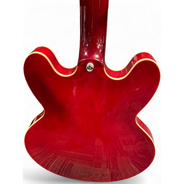 Used Epiphone ES355 Crimson Red Trans Hollow Body Electric Guitar