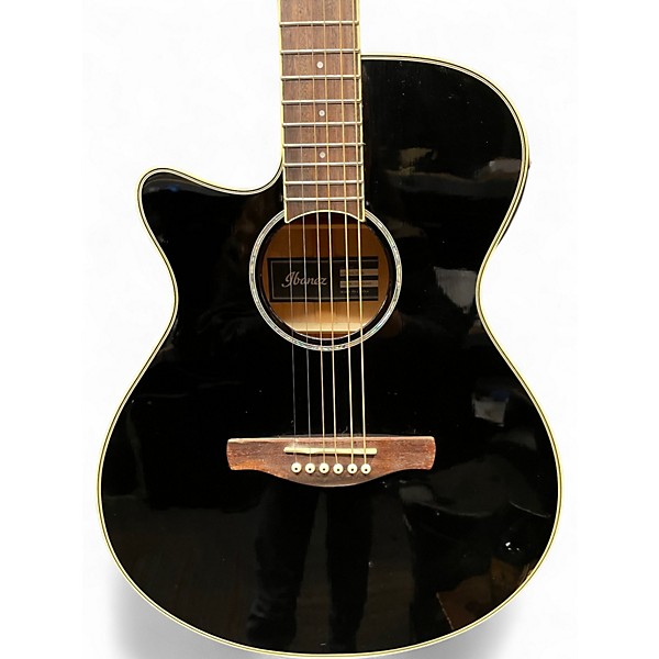 Used Ibanez AEG10II Left Handed Black Acoustic Electric Guitar