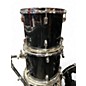 Used Ludwig 5 Piece 5 Piece Assorted Shell Pack Black Drum Kit