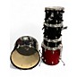 Used Ludwig 5 Piece 5 Piece Assorted Shell Pack Black Drum Kit