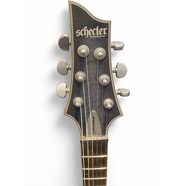 Used Schecter Guitar Research C-1 PLATINUM Translucent Black Solid Body Electric Guitar