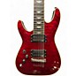 Used Schecter Guitar Research Omen Extreme 7 Left Handed Crimson Red Trans Solid Body Electric Guitar