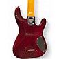 Used Schecter Guitar Research Omen Extreme 7 Left Handed Crimson Red Trans Solid Body Electric Guitar