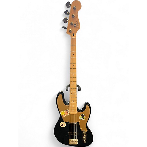 Used Squier Paranormal Jazz Bass 54 Black Electric Bass Guitar