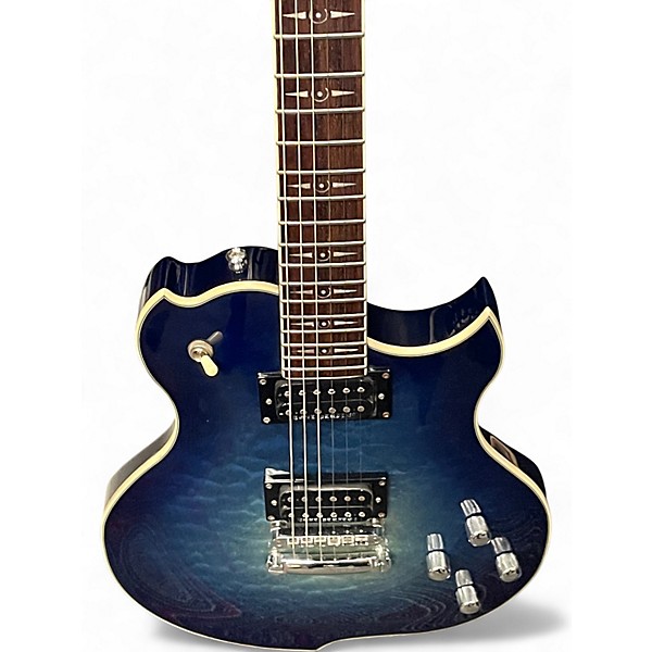 Used Minnarick Lotus Blue Burst Solid Body Electric Guitar