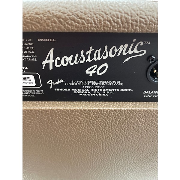Used Fender Acoustasonic Jr 40W Acoustic Guitar Combo Amp