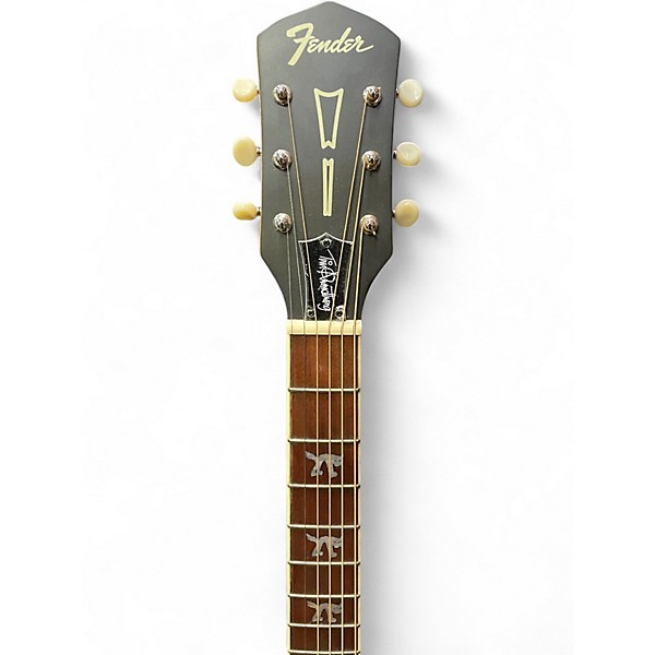 Used Fender Tim Armstrong Hellcat Left Handed Natural Acoustic Electric Guitar