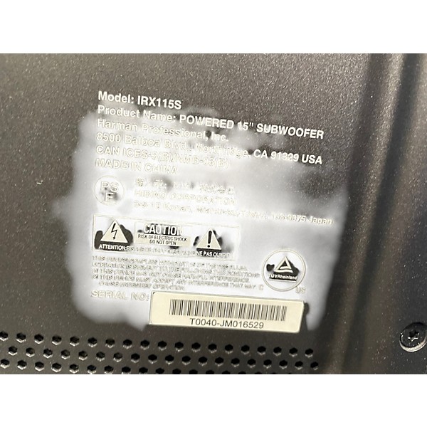 Used JBL IRX115S Powered Subwoofer