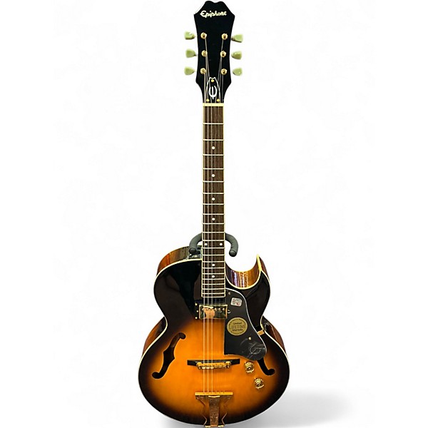 Used 2012 Epiphone ZEPHYR REGENT 2 Color Sunburst Acoustic Electric Guitar