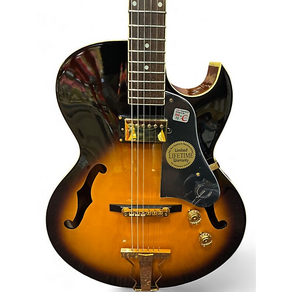 Used 2012 Epiphone ZEPHYR REGENT 2 Color Sunburst Acoustic Electric Guitar