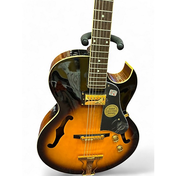 Used 2012 Epiphone ZEPHYR REGENT 2 Color Sunburst Acoustic Electric Guitar