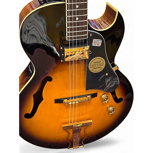 Used 2012 Epiphone ZEPHYR REGENT 2 Color Sunburst Acoustic Electric Guitar