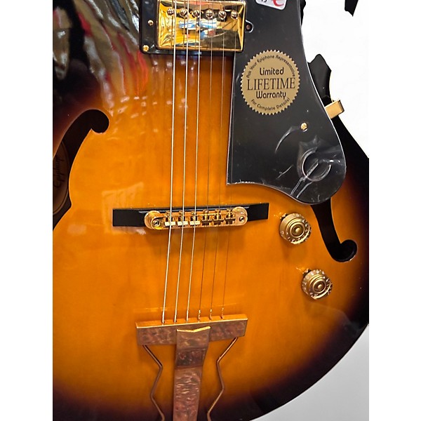 Used 2012 Epiphone ZEPHYR REGENT 2 Color Sunburst Acoustic Electric Guitar