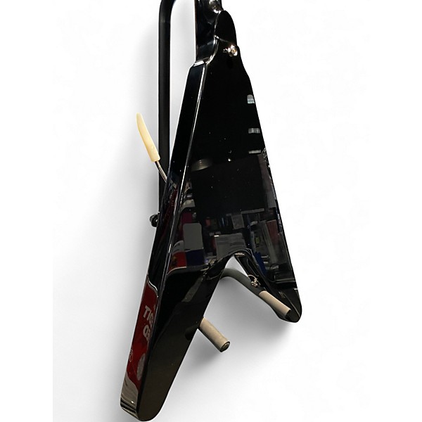 Used 2024 Epiphone Jimi Hendrix "Love Drops" Flying V Ebony w/Artwork Solid Body Electric Guitar