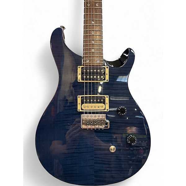 Used PRS SE Custom 24 Trans Blue Solid Body Electric Guitar