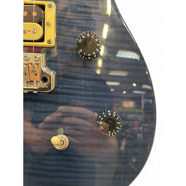 Used PRS SE Custom 24 Trans Blue Solid Body Electric Guitar