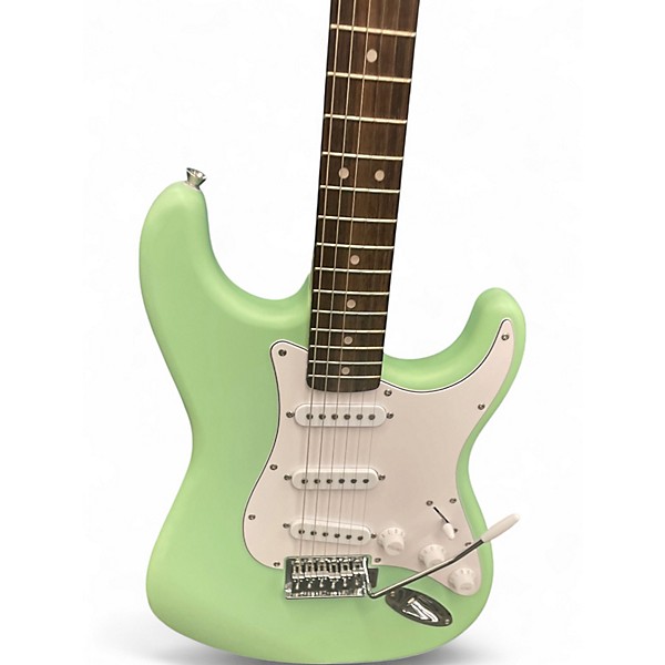 Used Squier Stratocaster  Green Solid Body Electric Guitar