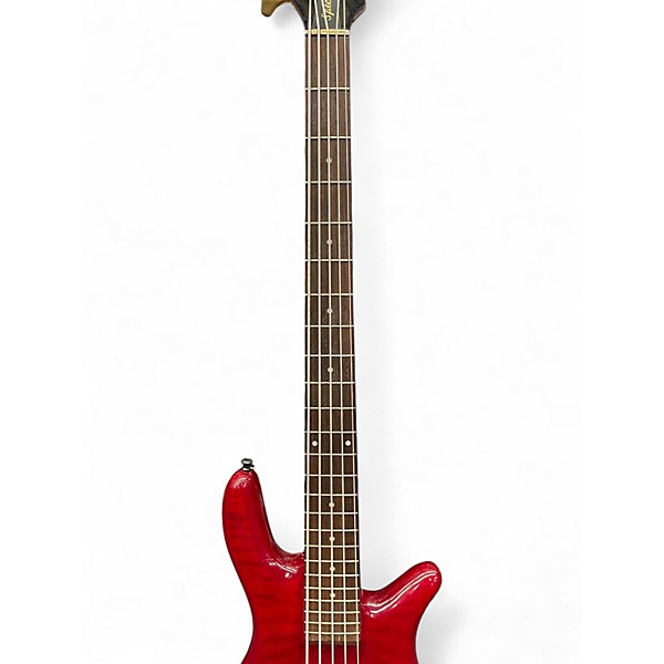 Used 2001 Spector NS2000 5DB Trans Red Electric Bass Guitar