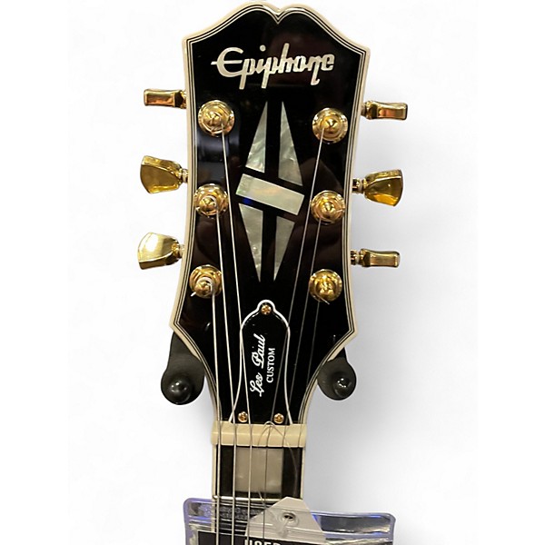Used Epiphone Les Paul Custom Black Solid Body Electric Guitar
