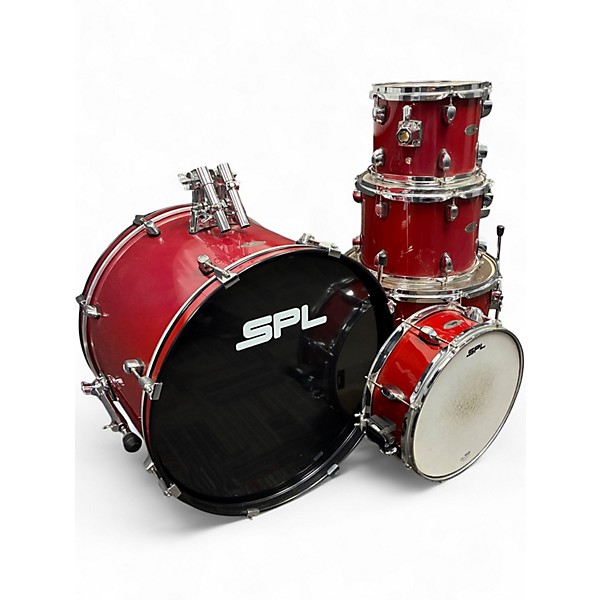 Used SPL 5 Piece unity 2 Candy Apple Red Drum Kit