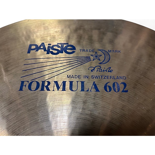 Used Paiste 20in Formula 602 Blue Label Medium Flat Ride Cymbal