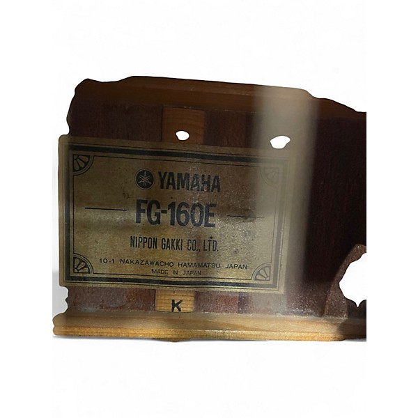 Used 1970s Yamaha FG-160E Natural Acoustic Electric Guitar