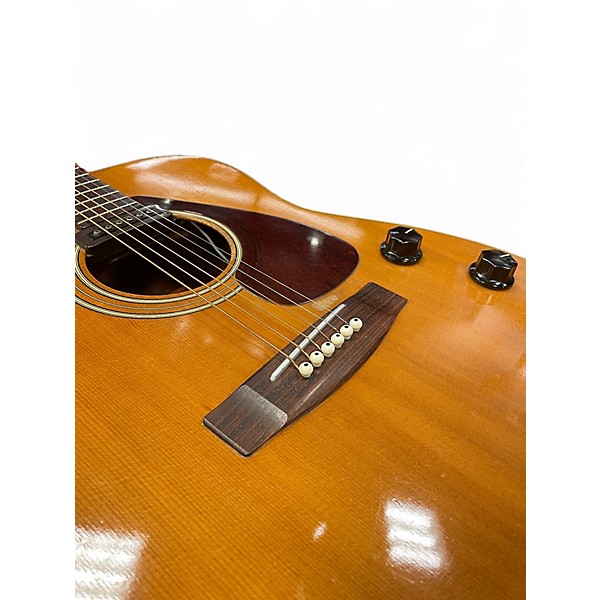 Used 1970s Yamaha FG-160E Natural Acoustic Electric Guitar