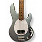 Used Sterling by Music Man Sting Ray 34 Fire mist silver  Electric Bass Guitar