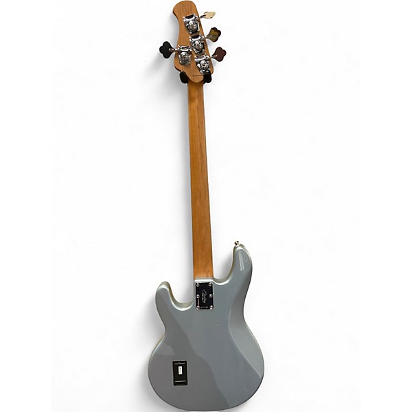 Used Sterling by Music Man Sting Ray 34 Fire mist silver  Electric Bass Guitar