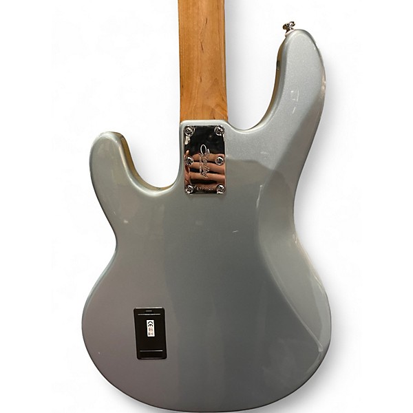 Used Sterling by Music Man Sting Ray 34 Fire mist silver  Electric Bass Guitar