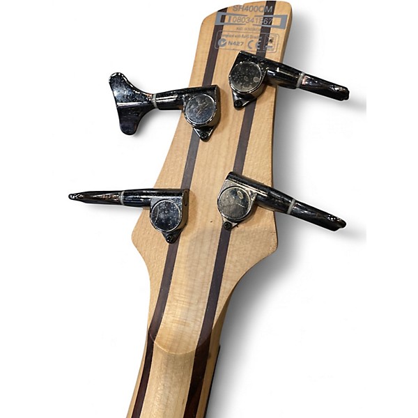 Used Ibanez SH400QM Trans Purple Electric Bass Guitar