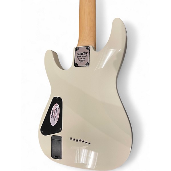 Used Schecter Guitar Research Demon 7 String White Solid Body Electric Guitar